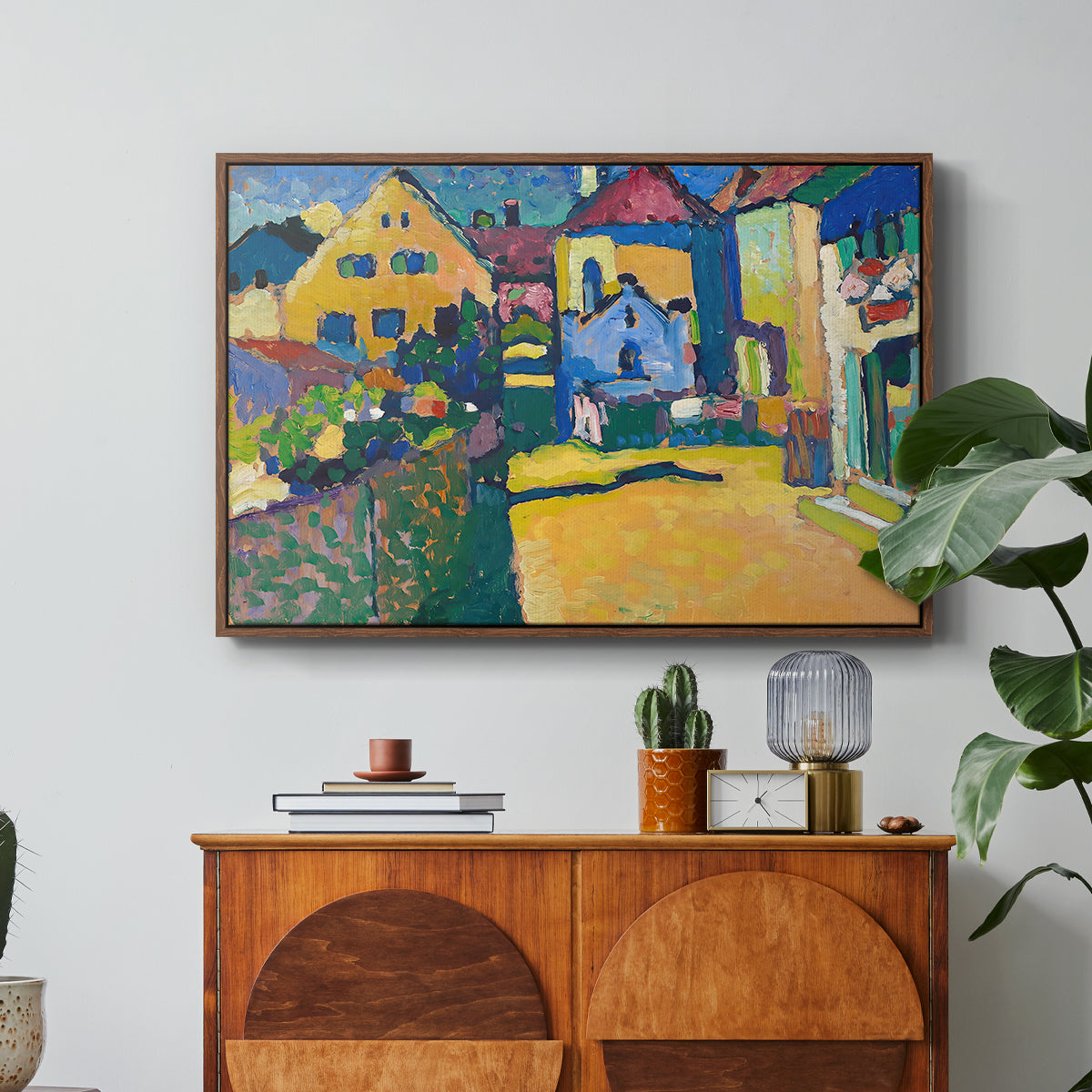 Green Lane in Murnau, 1909 - Floater Framed Canvas Print