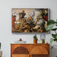 The Wolf and Fox Hunt, c. 1616 - Floater Framed Canvas Print