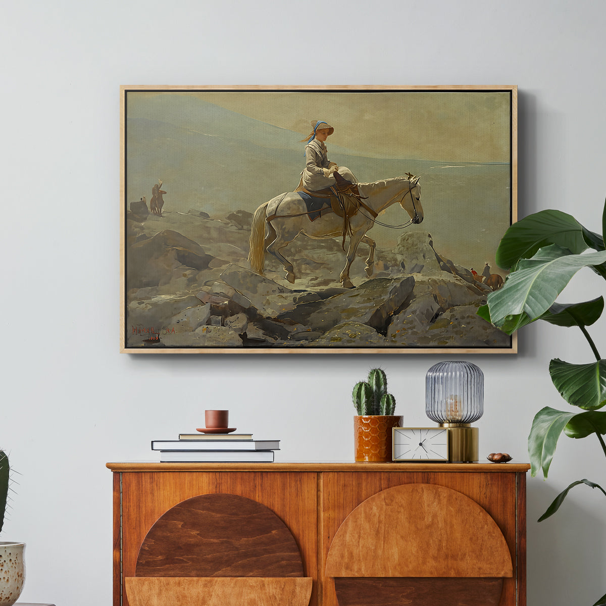 The Bridle Path, White Mountains, 1868 - Floater Framed Canvas Print