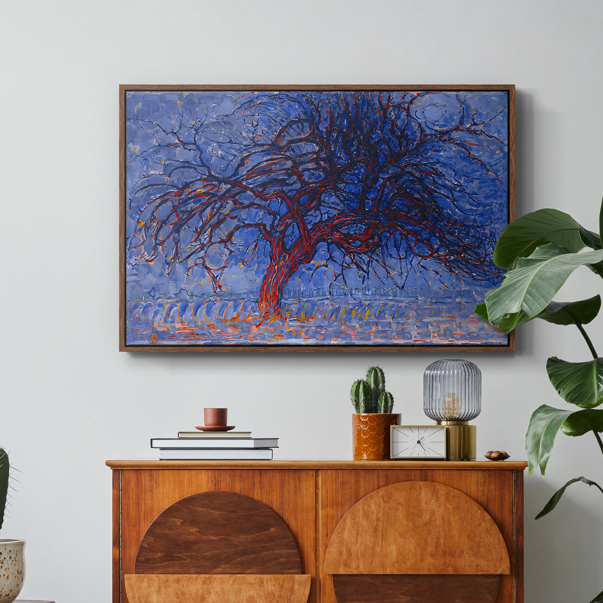 The Red Tree, 1909 - Floater Framed Canvas Print