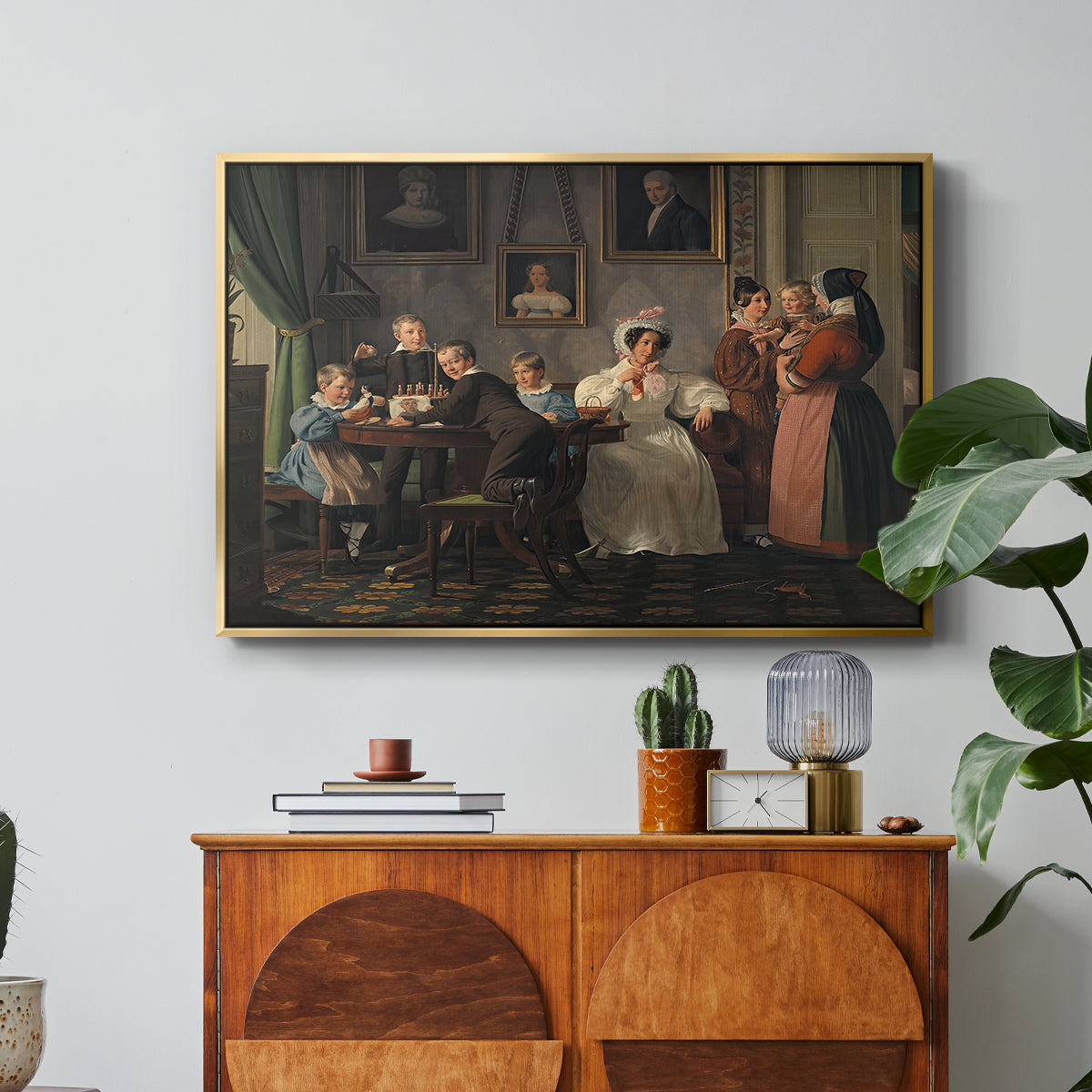 The Waagepetersen Family, 1836 - Floater Framed Canvas Print