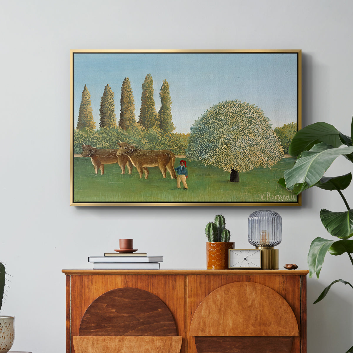 Meadlowland (The Pasture), 1910 - Floater Framed Canvas Print