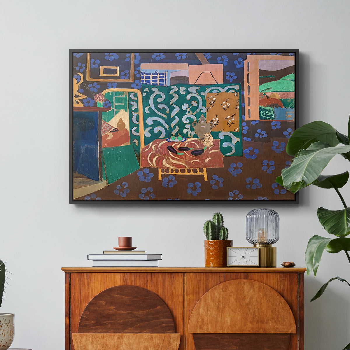 Interior with Aubergines, 1911 - Floater Framed Canvas Print