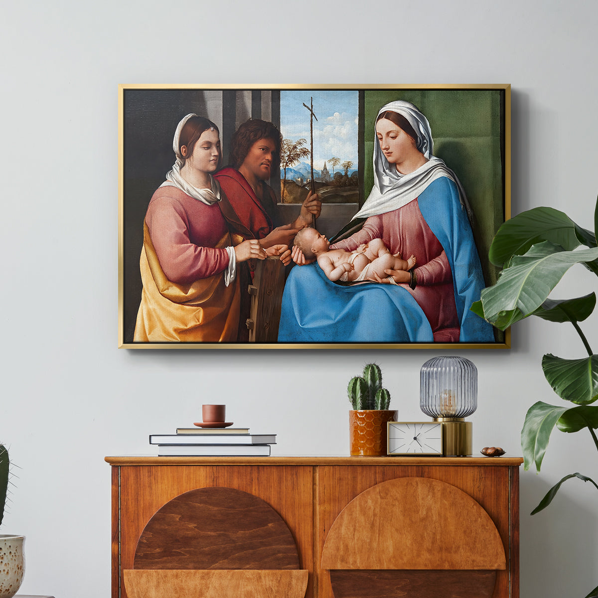 Sacred Conversation, c. 1505 - Floater Framed Canvas Print