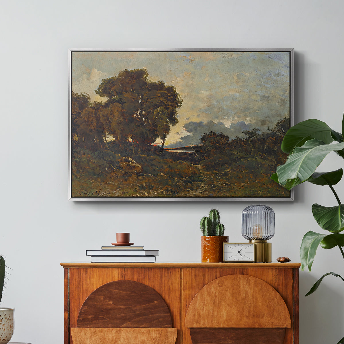 Sunset on the Allier (Soleil couchant sur l'Allier), 1904 - Floater Framed Canvas Print