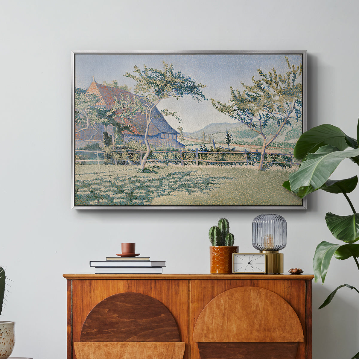 Comblat-le-Château, the Meadow, Opus 161, 1887 - Floater Framed Canvas Print