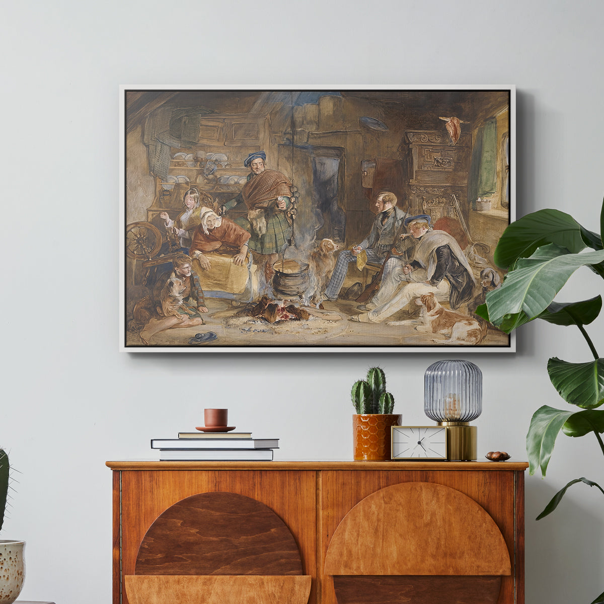 Highland Hospitality, 1832 - Floater Framed Canvas Print