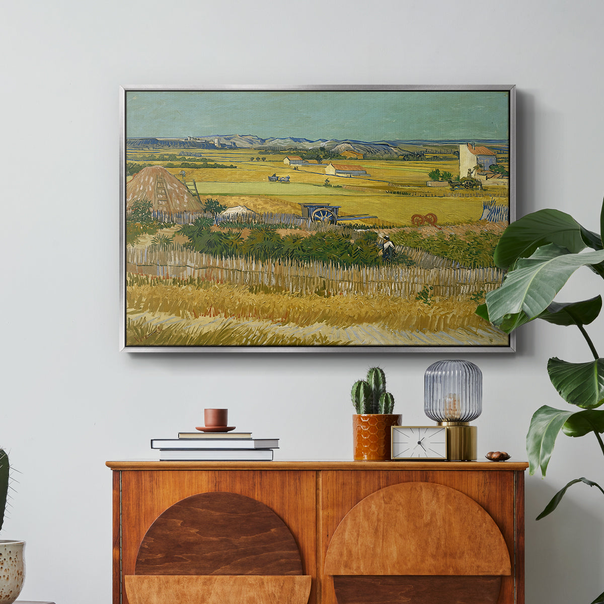 The Harvest, 1888 - Floater Framed Canvas Print