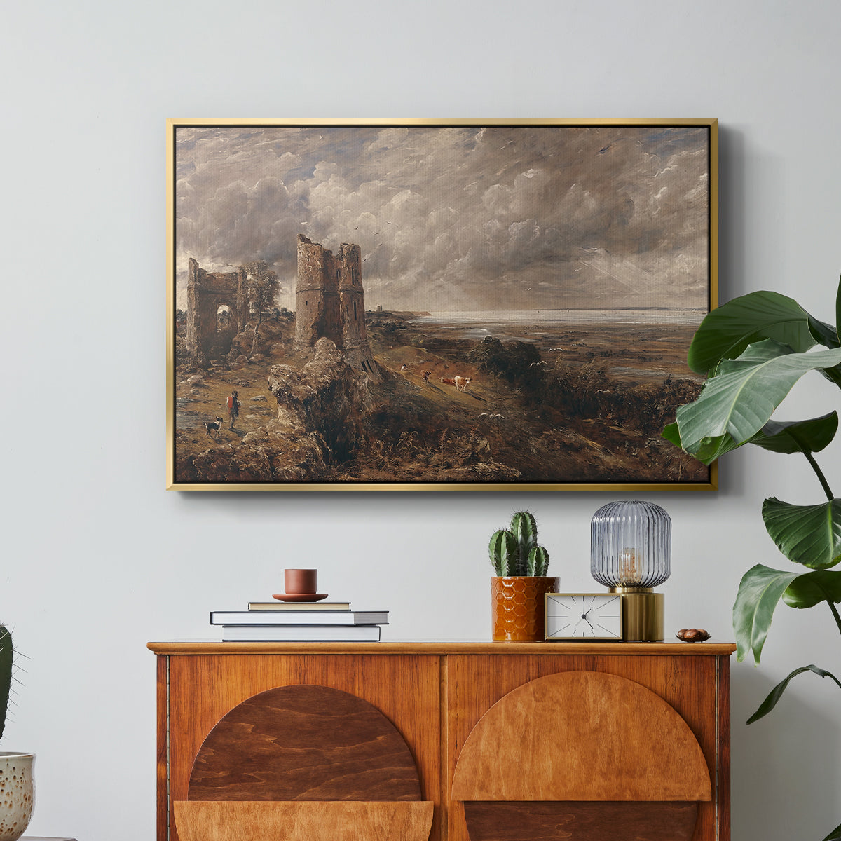 Hadleigh Castle, Mouth of Thames, c. 1829 - Floater Framed Canvas Print