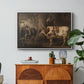 Portraits of Two Extraordinary Oxen, Property of the Earl of Powis, 1814 - Floater Framed Canvas Print