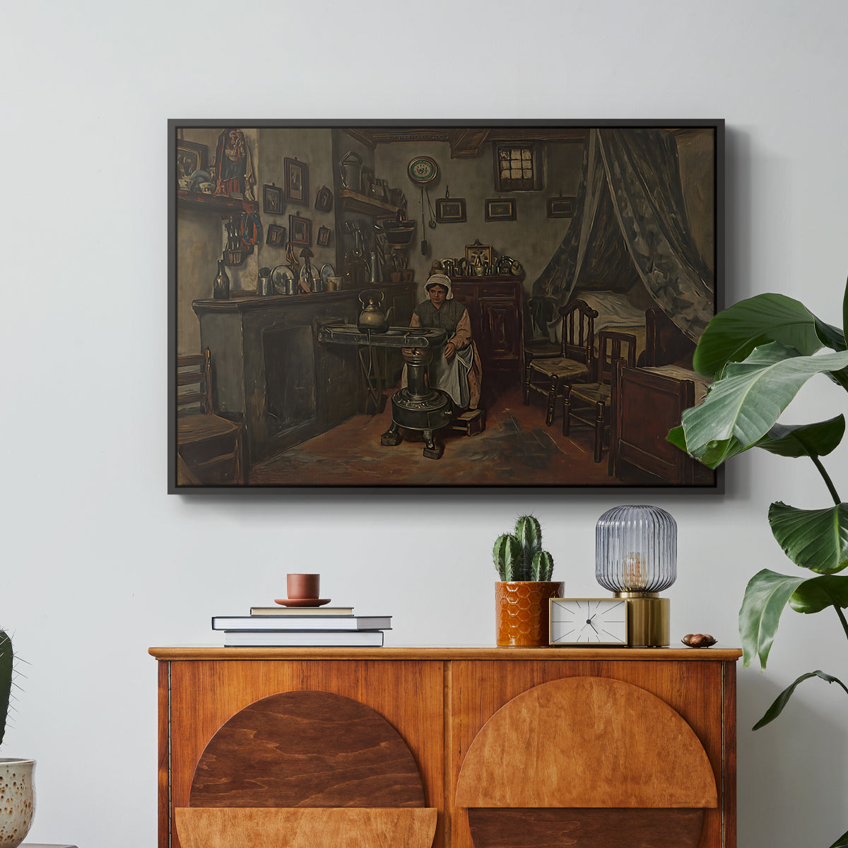 Interior, c. 1865-1870 - Floater Framed Canvas Print