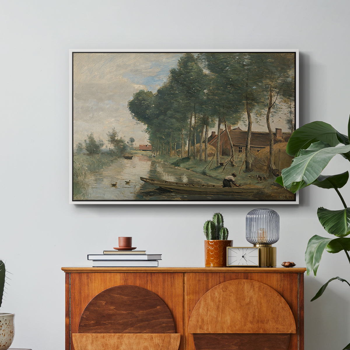 Landscape at Arleux-du-Nord, c. 1871-1874 - Floater Framed Canvas Print