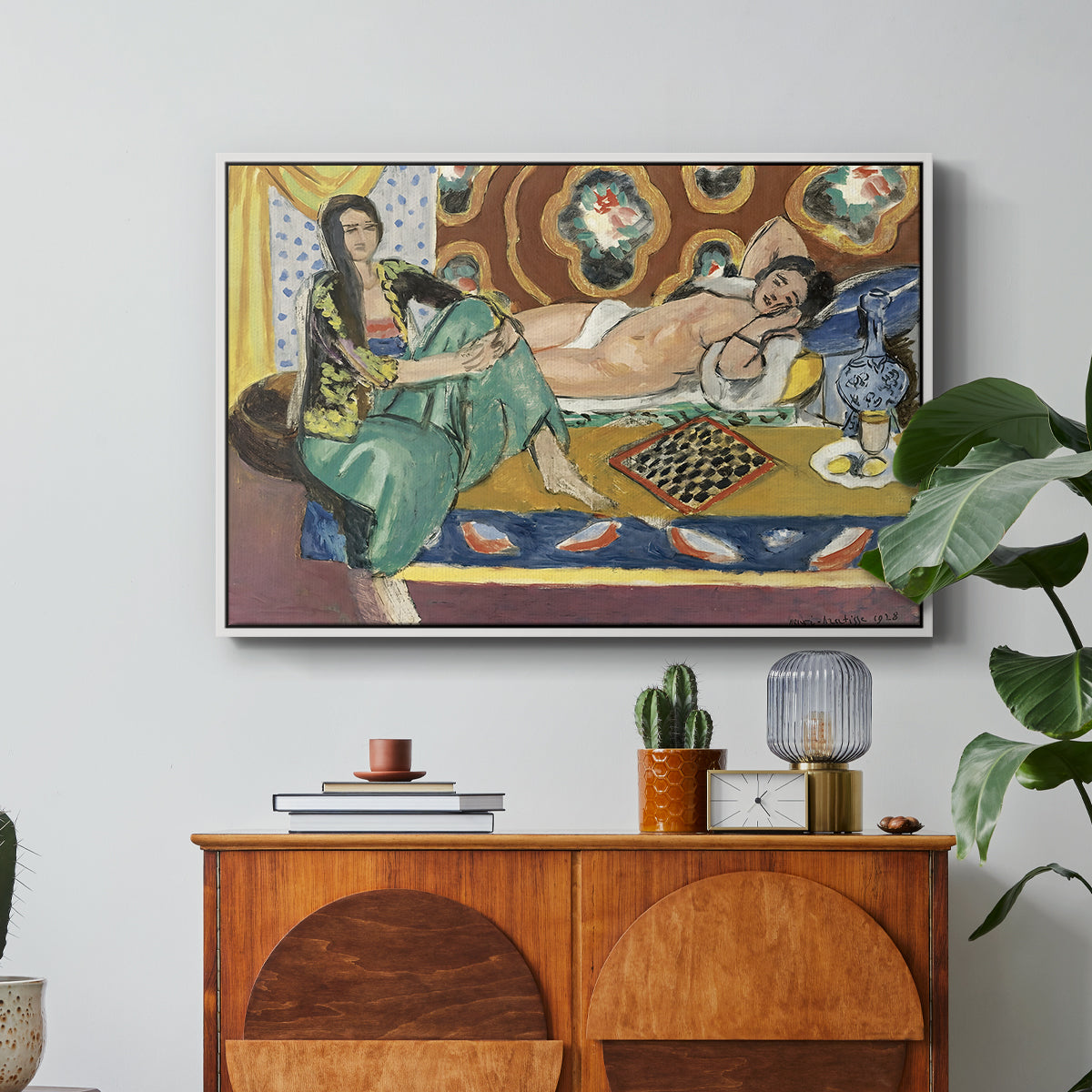 Odalisques Playing Checkers (Odalisques jouant aux dames), 1928 - Floater Framed Canvas Print