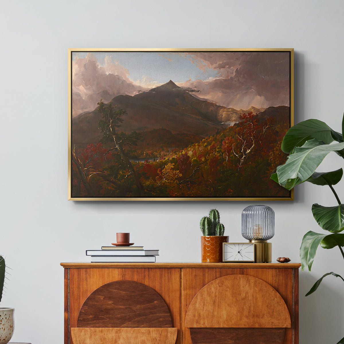 View of Schroon Mountain, Essex County, New York, After a Storm, 1838 - Floater Framed Canvas Print
