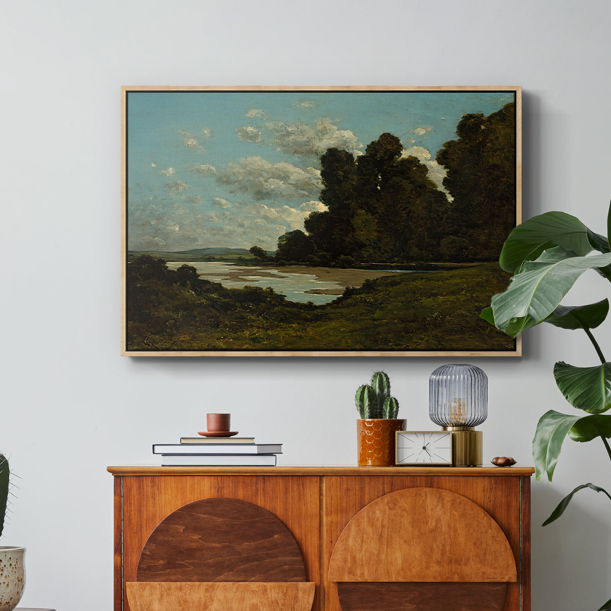 The River Loire at Nevers, 1901 - Floater Framed Canvas Print