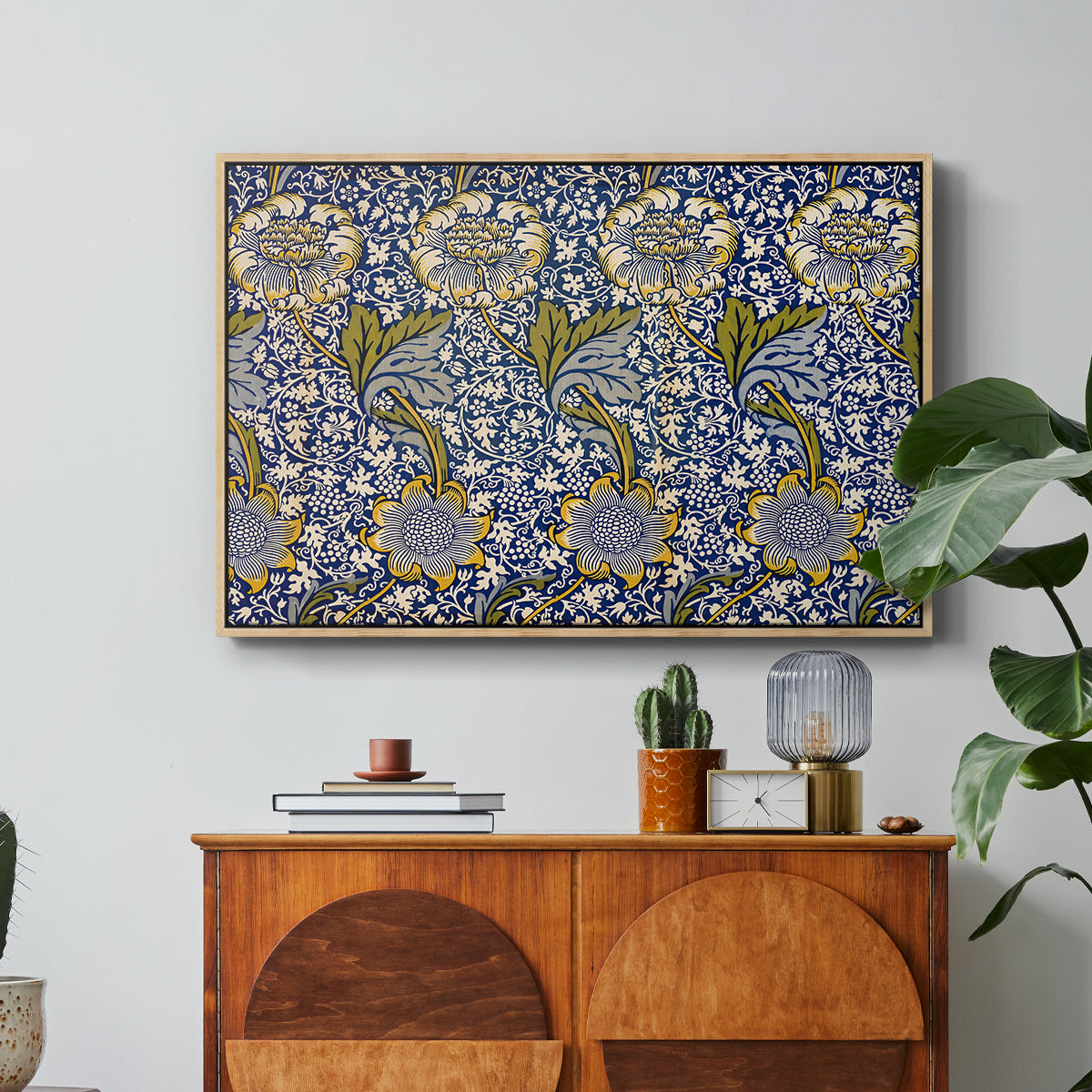 Kennet - Indigo/Gold, 1883 - Floater Framed Canvas Print