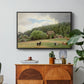Farm with Grazing Cows (Bondegård med beitende kuer), 1892 - Floater Framed Canvas Print