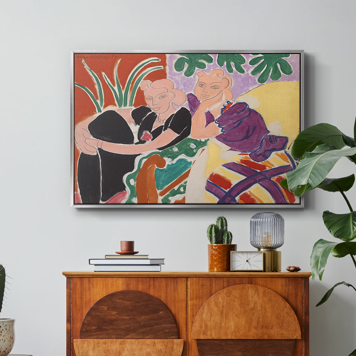 The Conversation, 1938 - Floater Framed Canvas Print