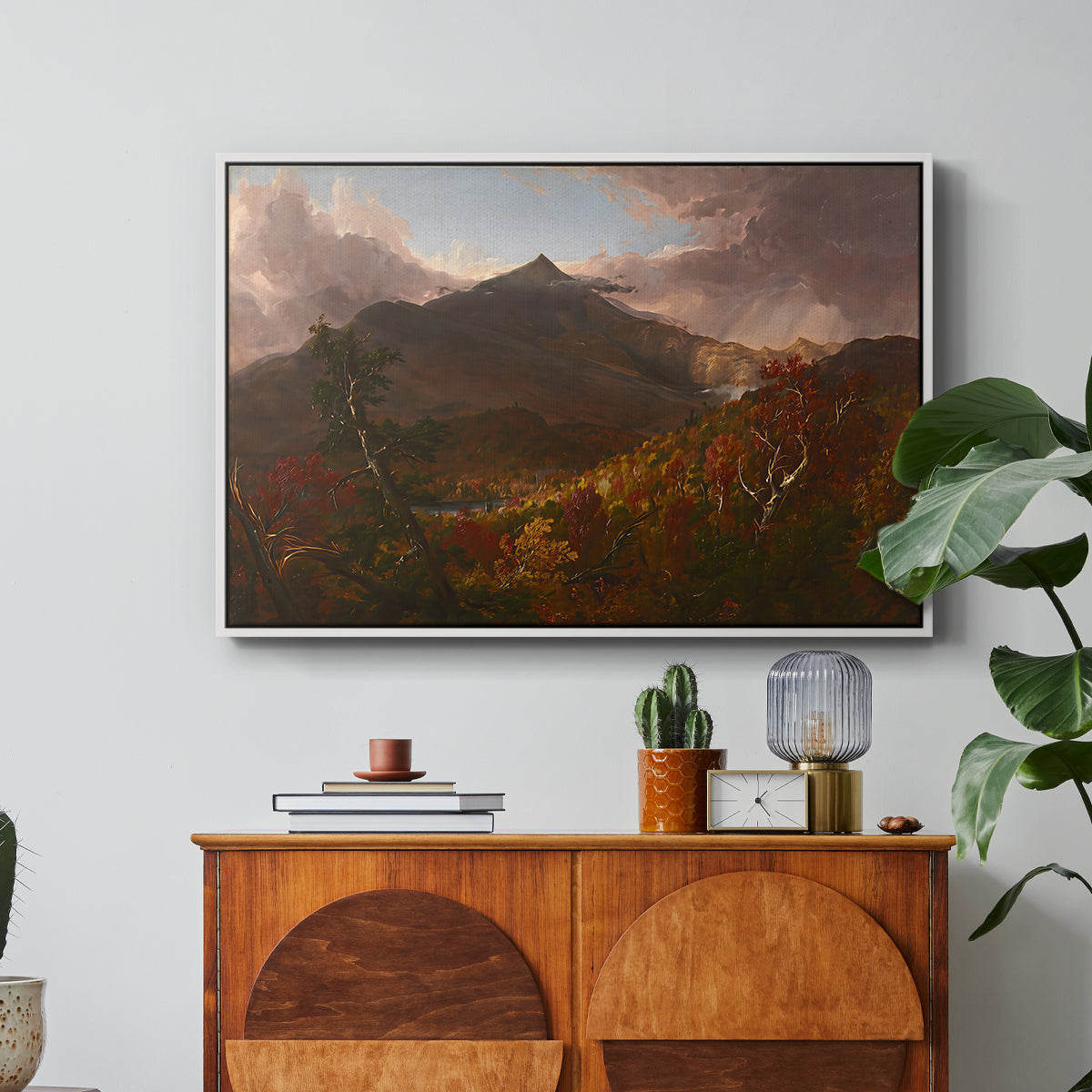 View of Schroon Mountain, Essex County, New York, After a Storm, 1838 - Floater Framed Canvas Print