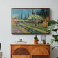 Orchard in Blossom, Bordered by Cypresses, 1888 - Floater Framed Canvas Print