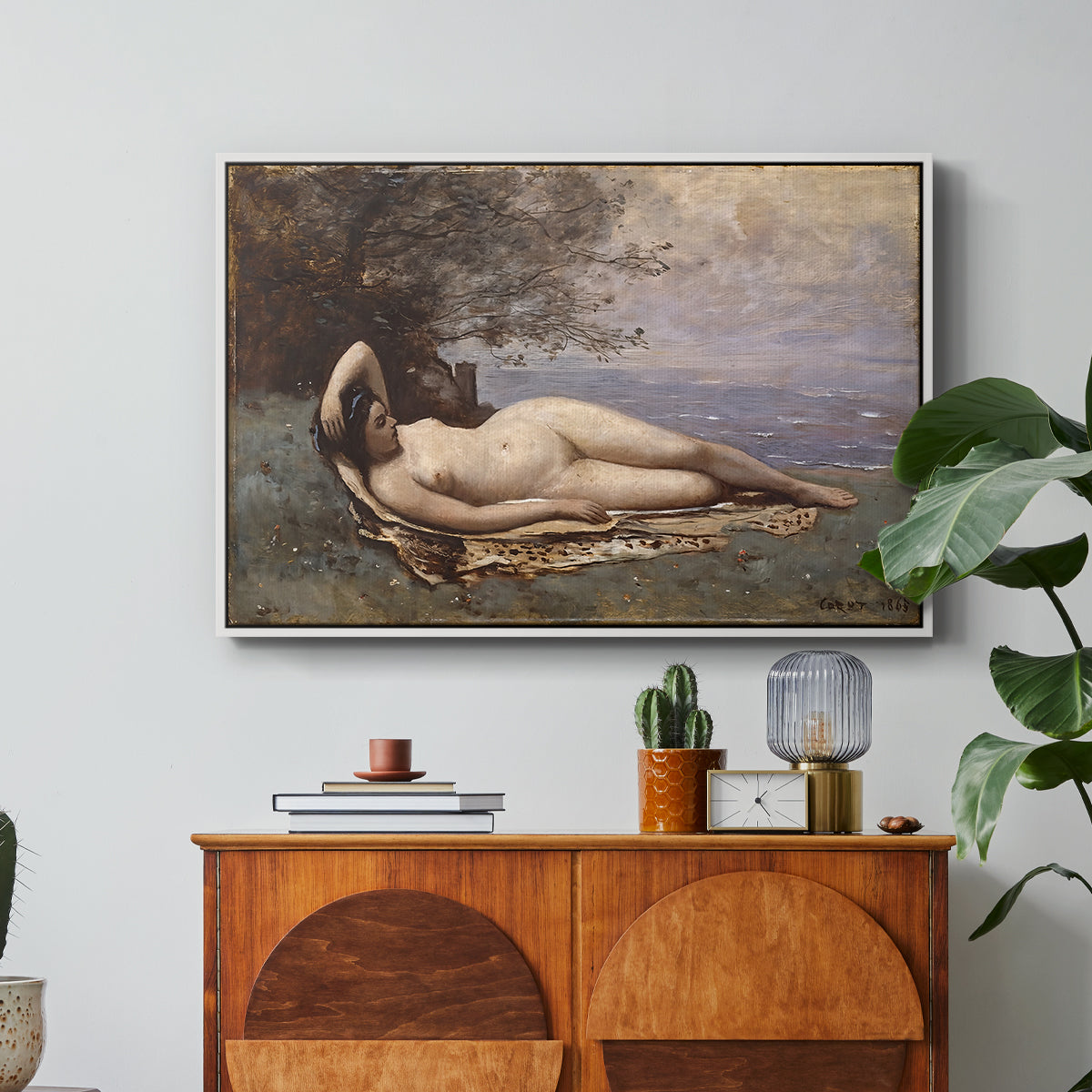 Bacchante by the Sea, 1865 - Floater Framed Canvas Print