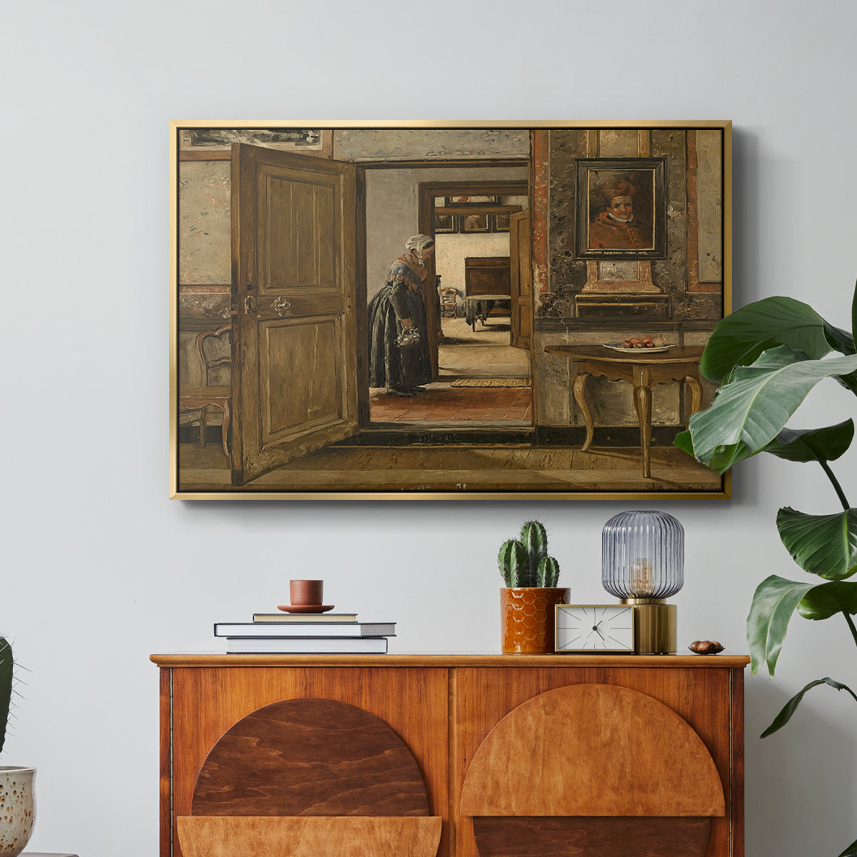 Interior of the Terninck Institution in Antwerp, 1884 - Floater Framed Canvas Print