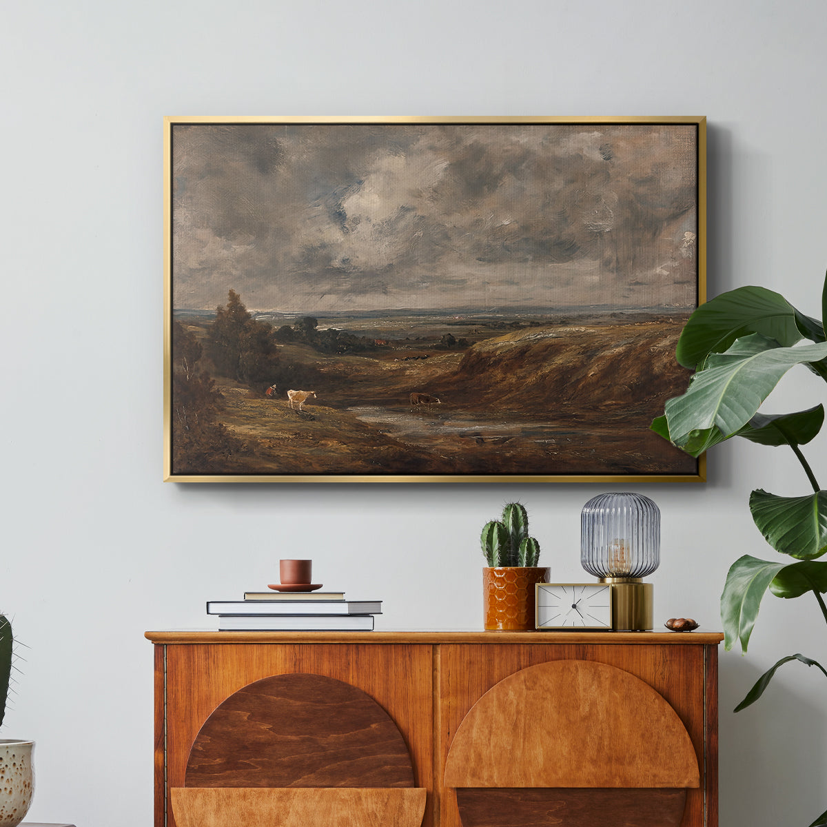 Hampstead Heath, 1825 - Floater Framed Canvas Print