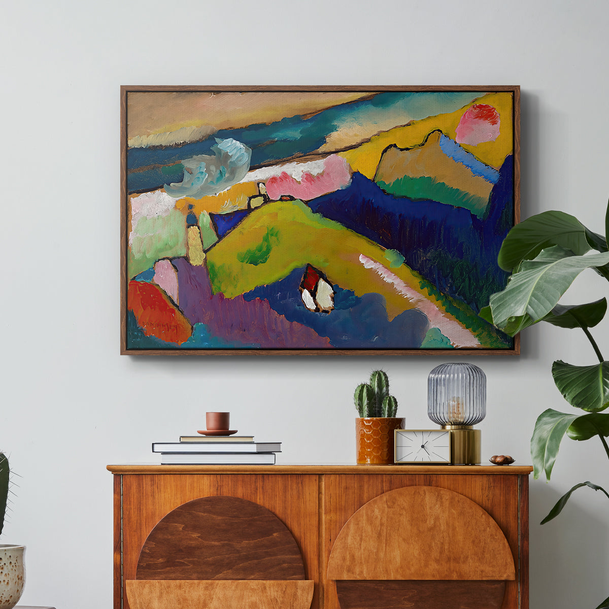 Murnau Mountain Landscape with Church, 1910 - Floater Framed Canvas Print