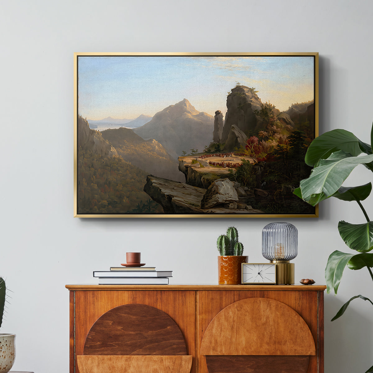 Scene from “The Last of the Mohicans”, 1827 - Floater Framed Canvas Print