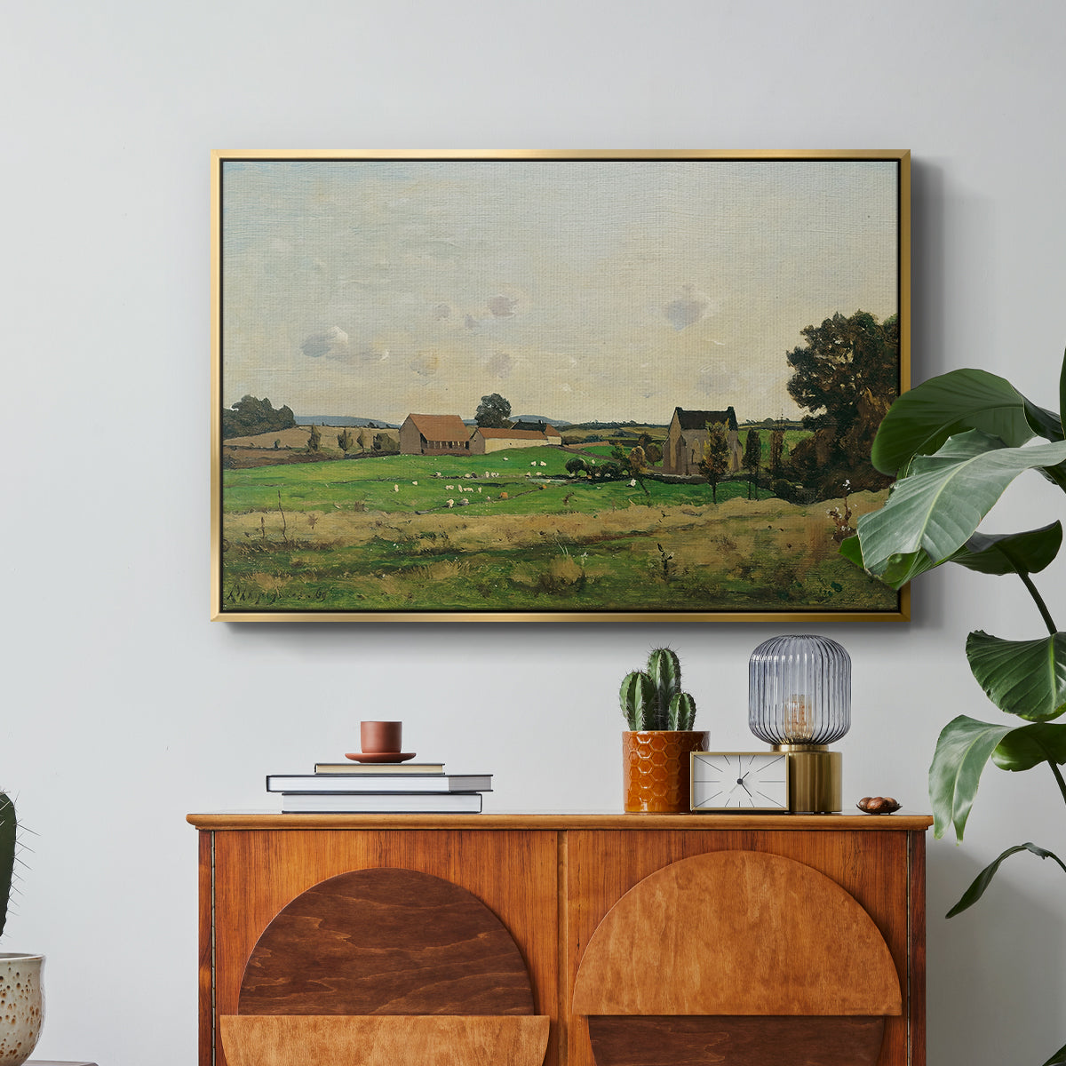 The Saulce Estate, 1869 - Floater Framed Canvas Print