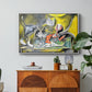 Still Life with Cat and Lobster, 1962 - Floater Framed Canvas Print