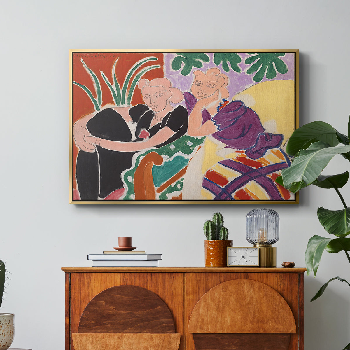 The Conversation, 1938 - Floater Framed Canvas Print