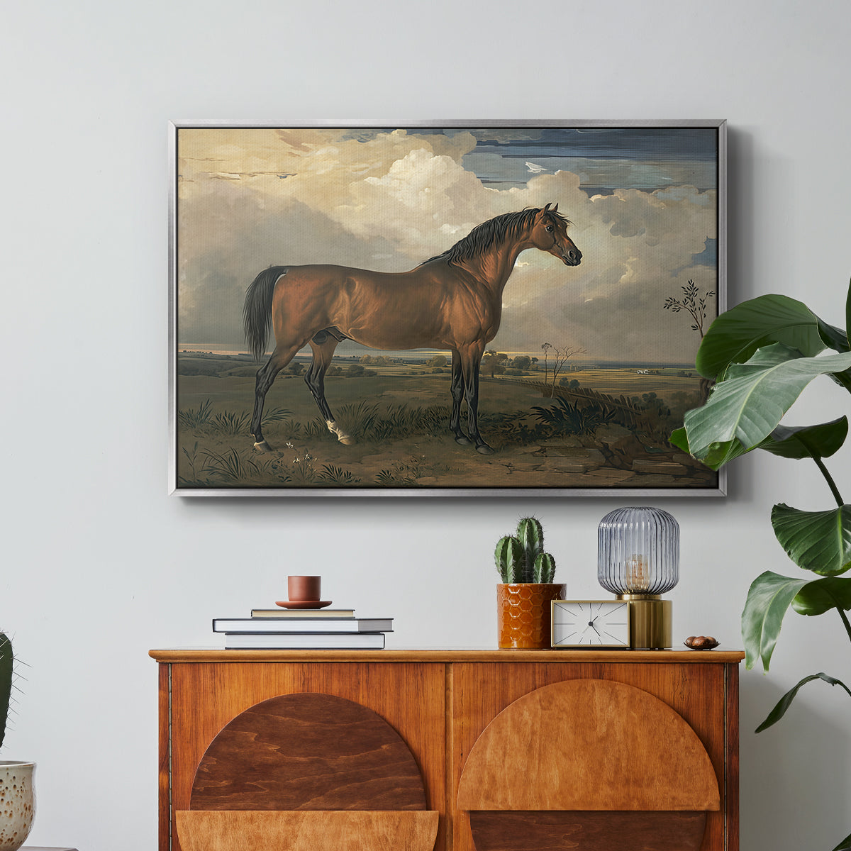 Eagle, A Celebrated Stallion, 1809 - Floater Framed Canvas Print