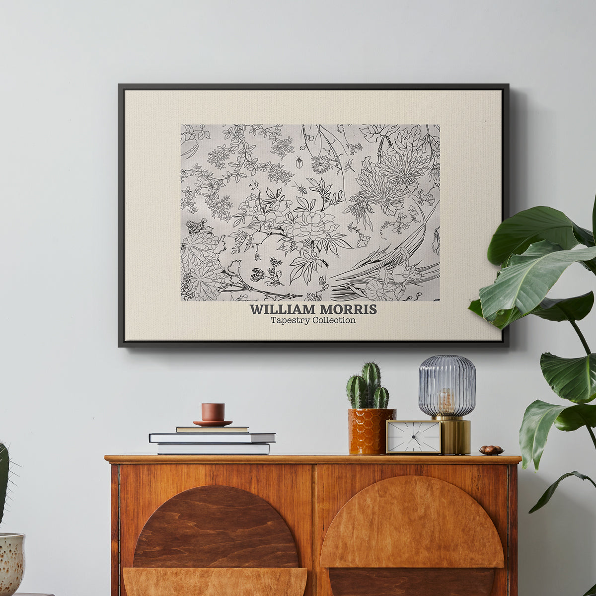 Fleurs, 1866 (Morris Inspired) - Floater Framed Canvas Print