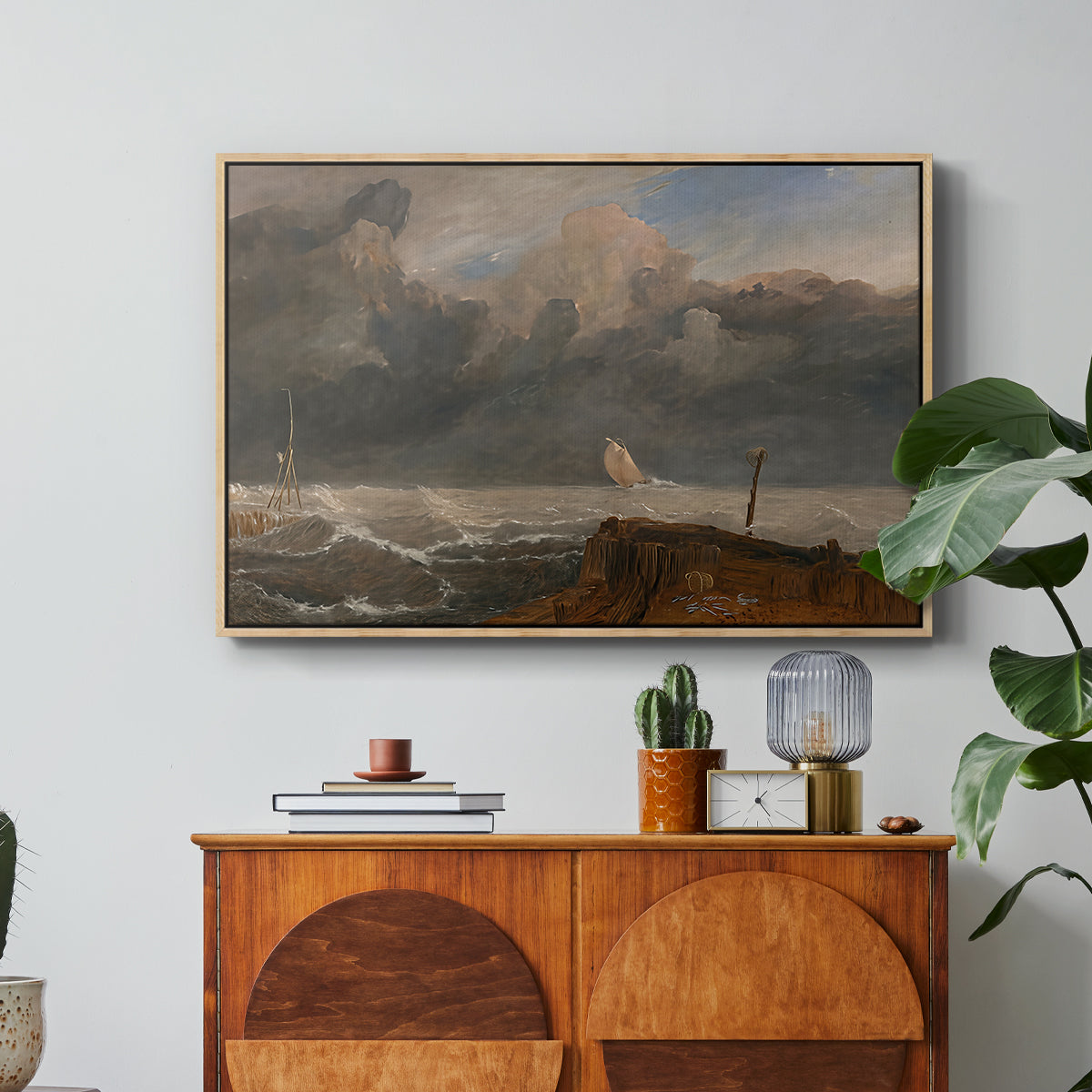 Port Ruysdael, 1827 - Floater Framed Canvas Print