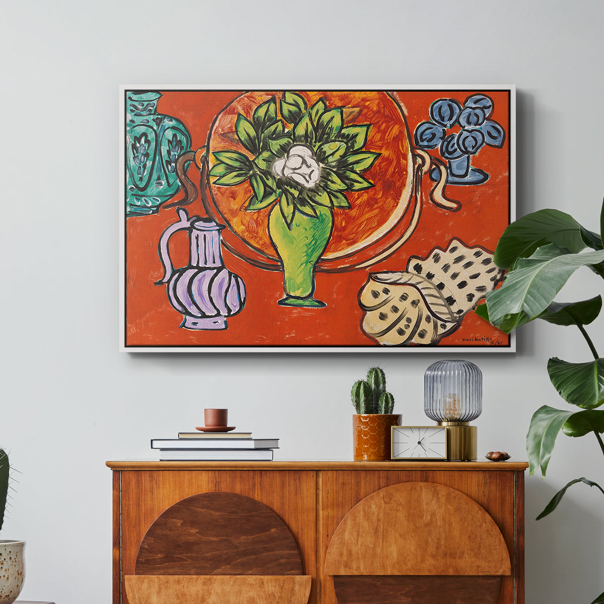 Still Life with a Magnolia (Nature morte au magnolia), 1941 - Floater Framed Canvas Print