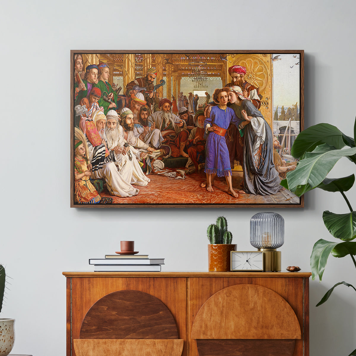 The Finding of the Saviour in the Temple, 1854-1860 - Floater Framed Canvas Print