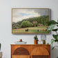 Farm with Grazing Cows (Bondegård med beitende kuer), 1892 - Floater Framed Canvas Print