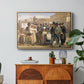 A Charlatan Selling Blacking in the Piazza Barberini in Rome, c. 1840-1849 - Floater Framed Canvas Print