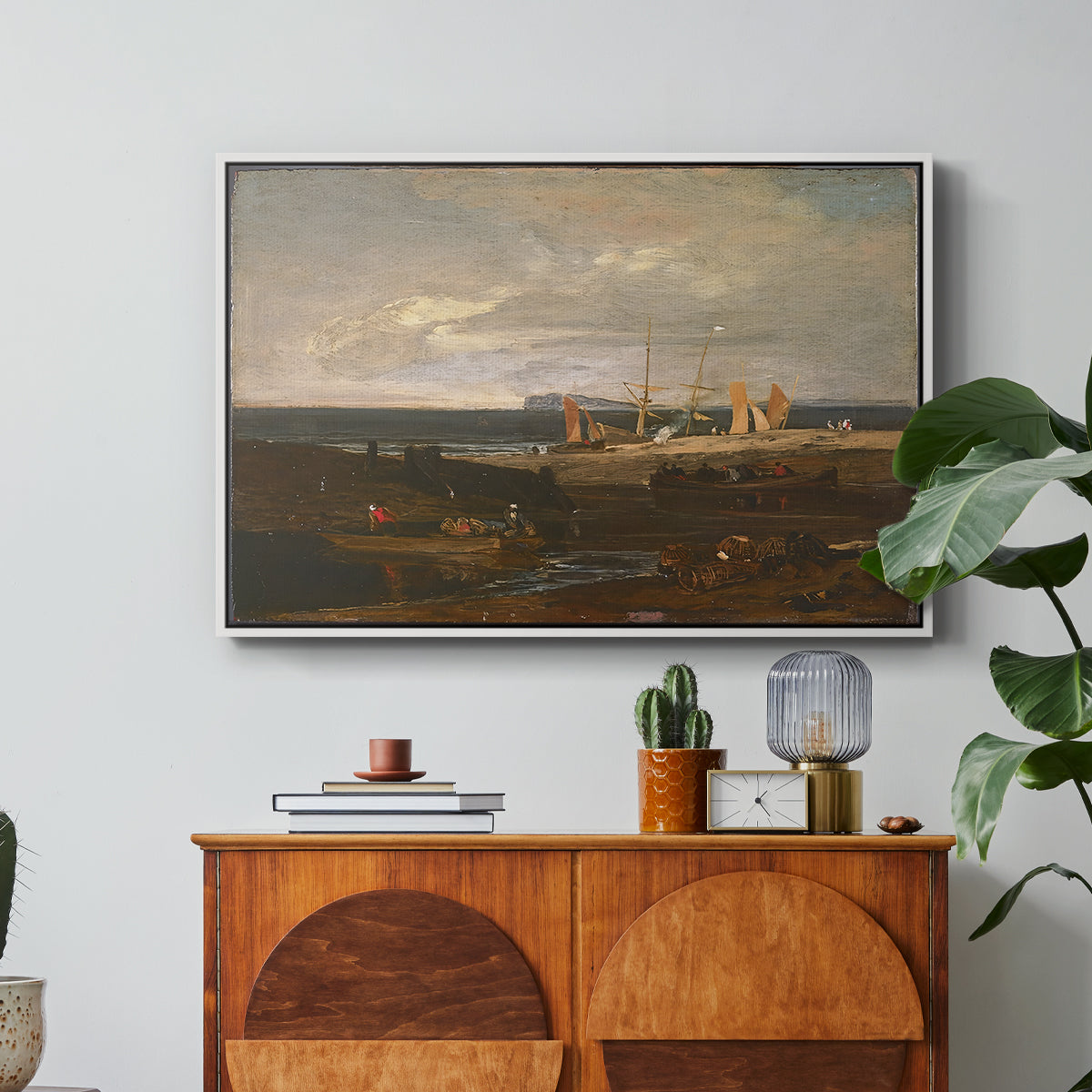 A Scene on the English Coast, c. 1798 - Floater Framed Canvas Print