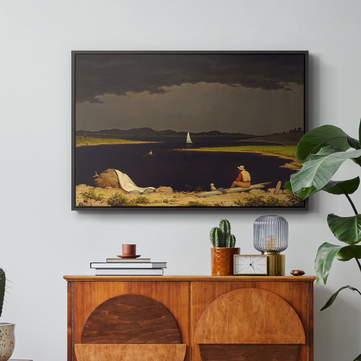 Approaching Thunder Storm, 1859 - Floater Framed Canvas Print