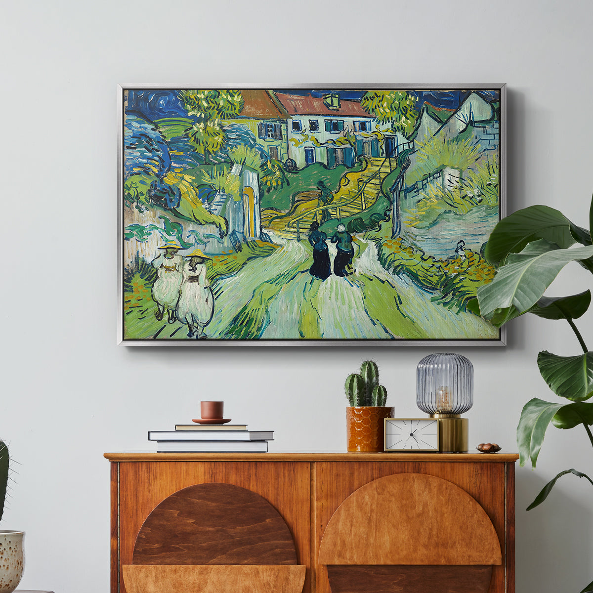 Stairway at Auvers, 1890 - Floater Framed Canvas Print