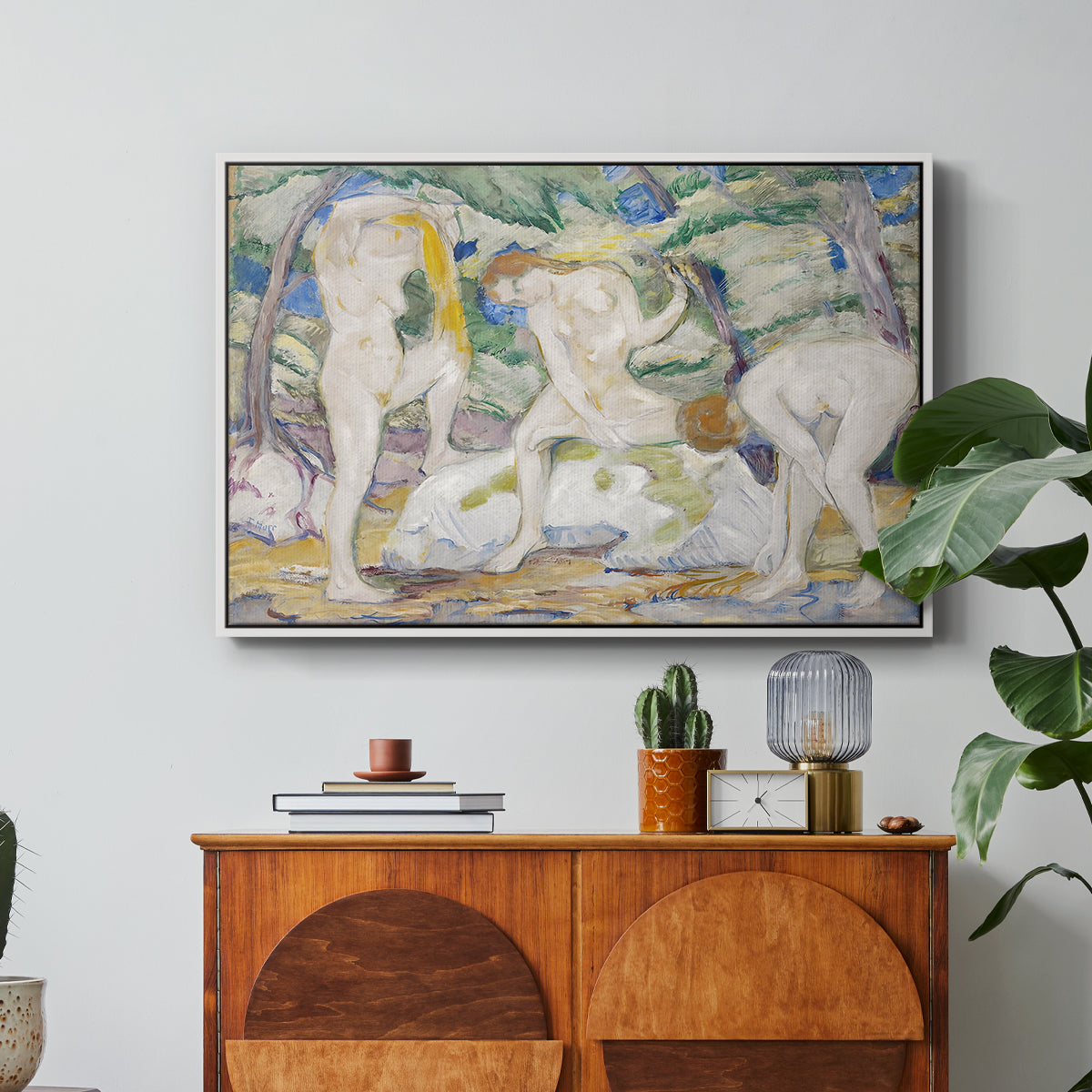 Bathing Women, 1910 - Floater Framed Canvas Print