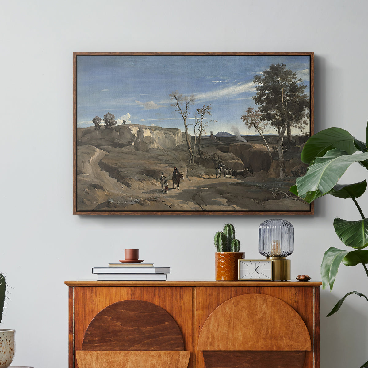 La Cervara, the Roman Campagna, c. 1830-1831 - Floater Framed Canvas Print