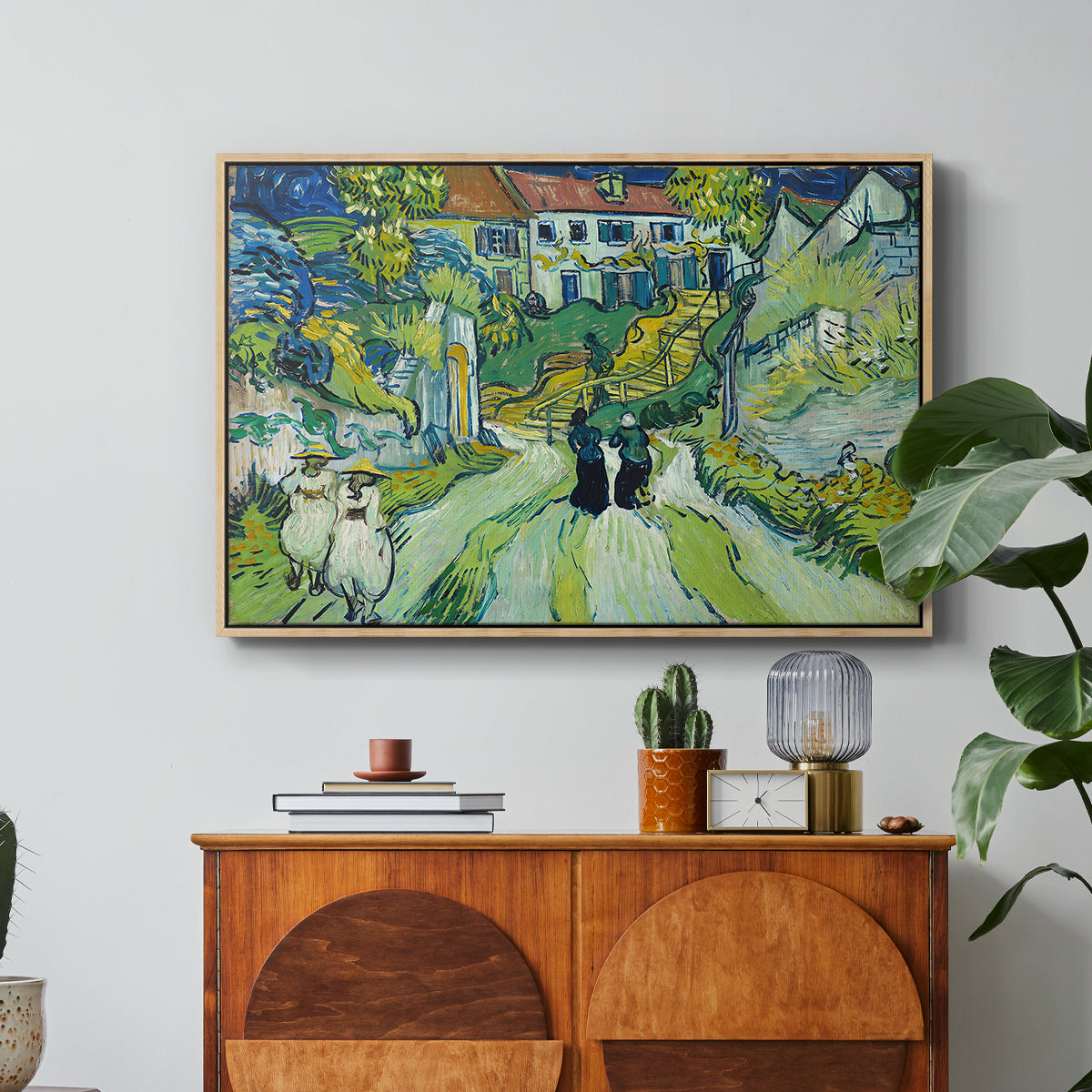 Stairway at Auvers, 1890 - Floater Framed Canvas Print