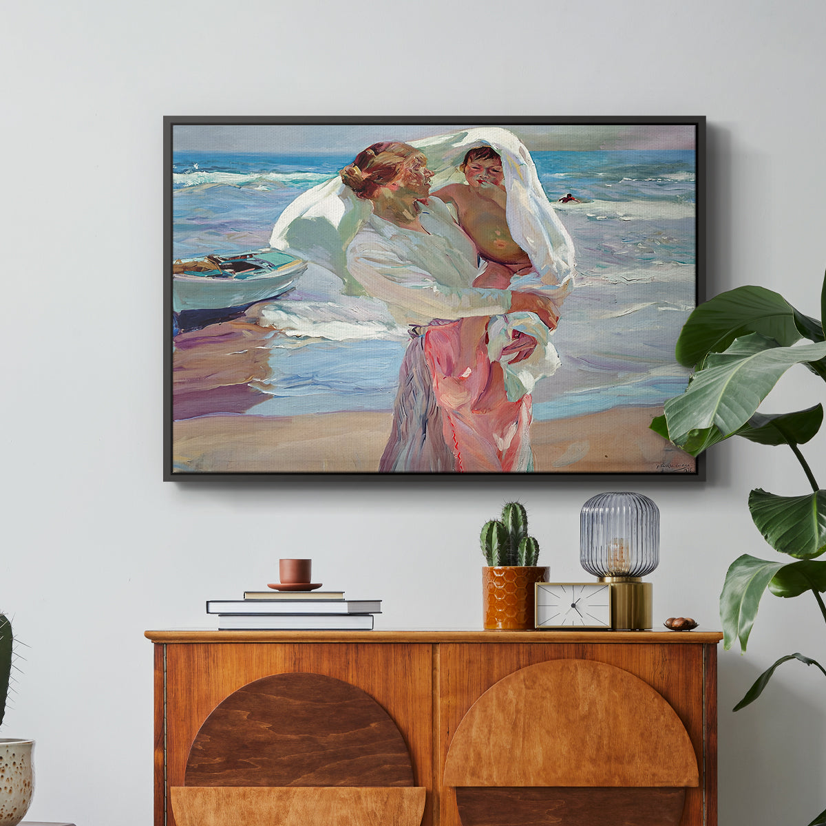 After Bathing, 1915 - Floater Framed Canvas Print