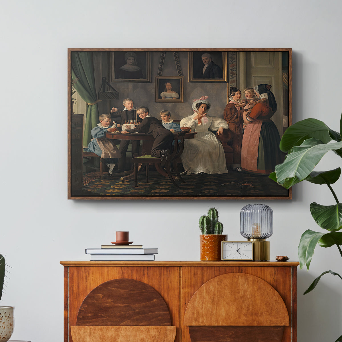 The Waagepetersen Family, 1836 - Floater Framed Canvas Print