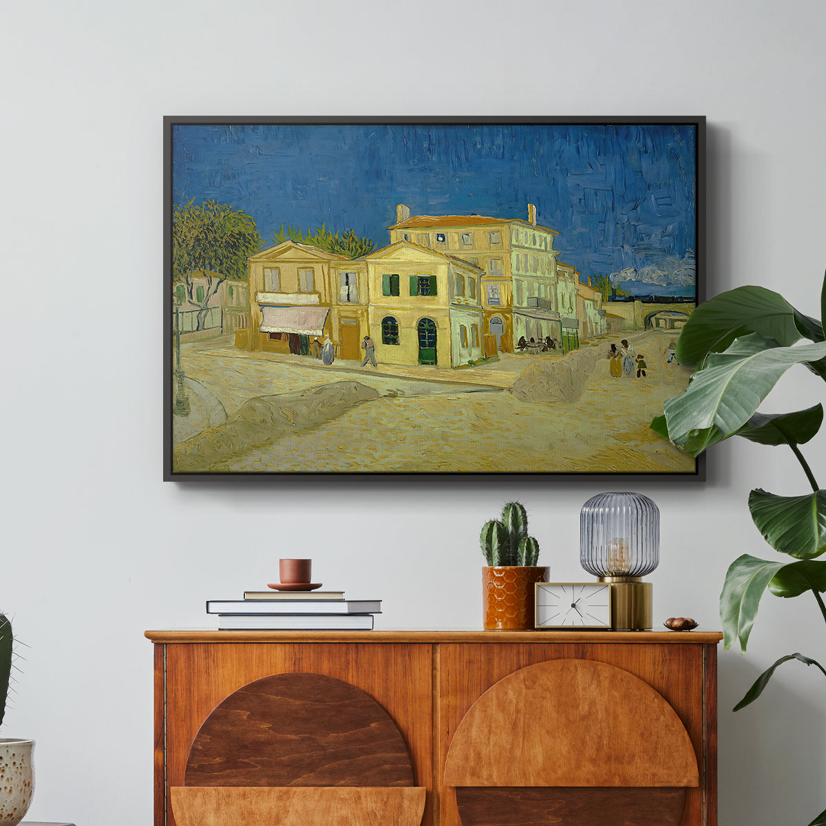 The Yellow House (The Street), 1888 - Floater Framed Canvas Print