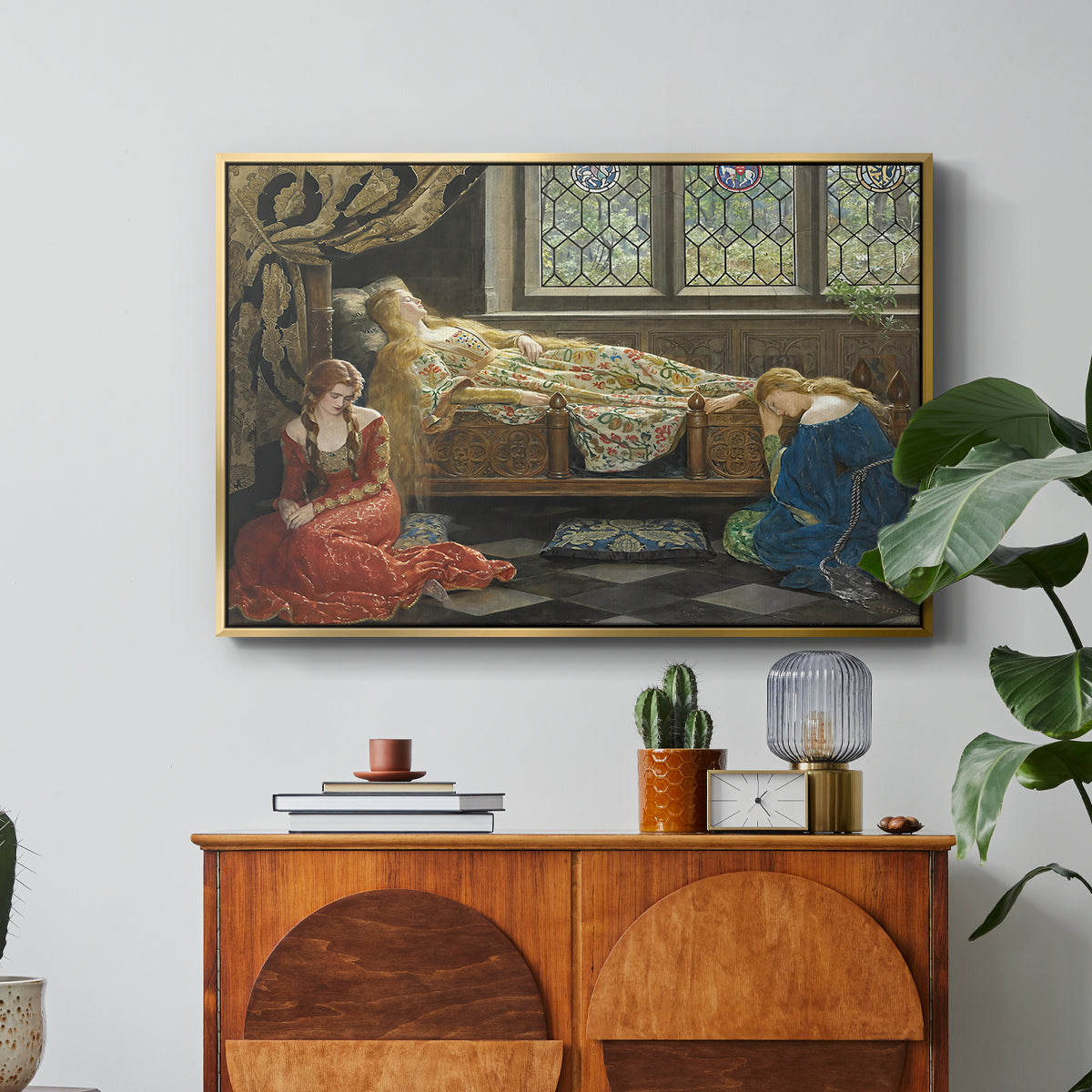 The Sleeping Beauty, 1921 - Floater Framed Canvas Print