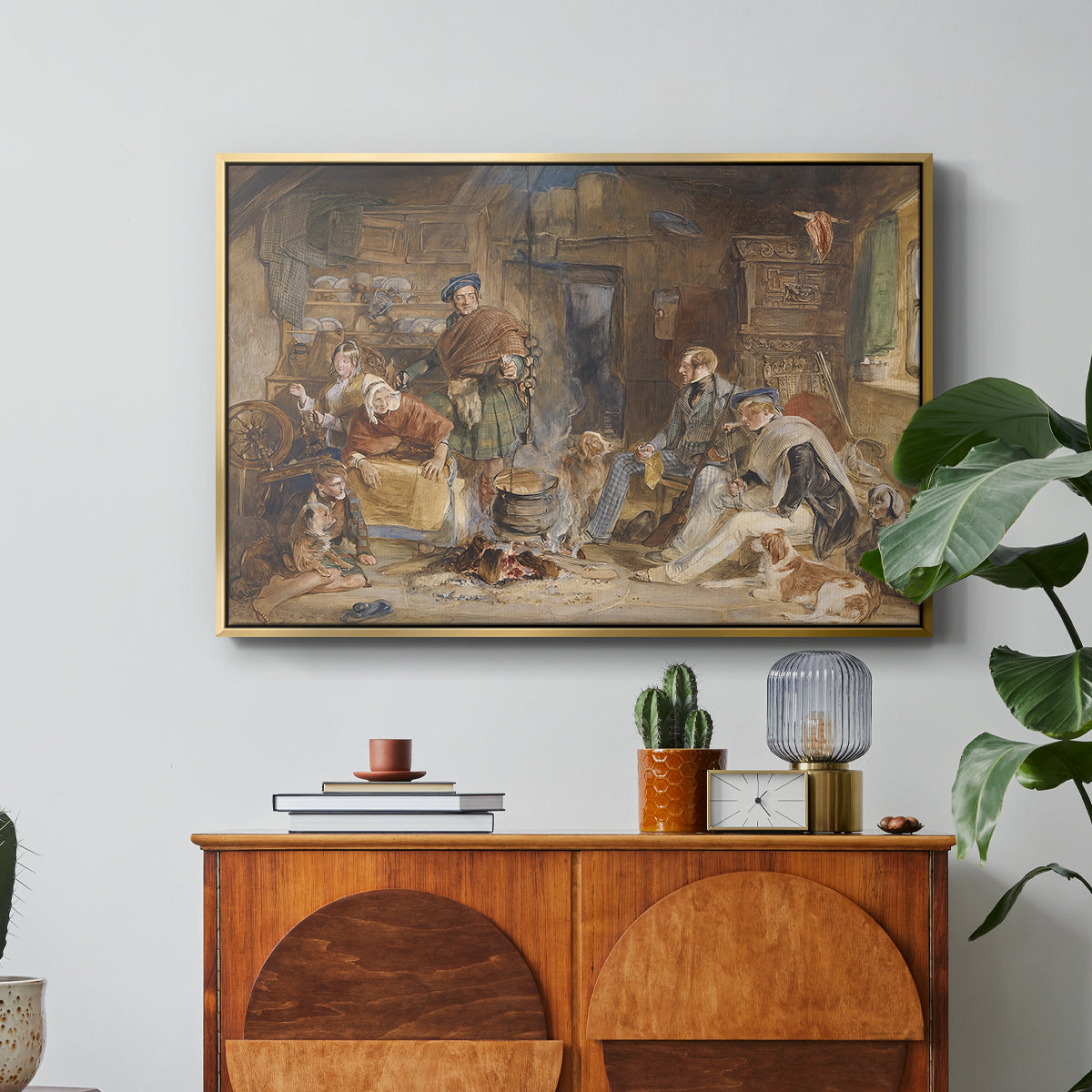 Highland Hospitality, 1832 - Floater Framed Canvas Print